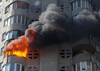 Пожар в Жанатасе: из горящей квартиры эвакуировали 9 человек, включая детей