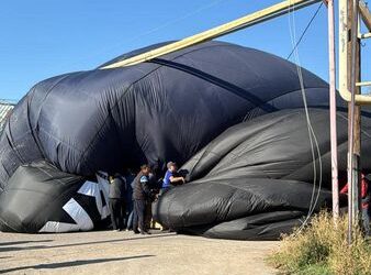 Журналистер мінген әуе шары «лағып» кетті