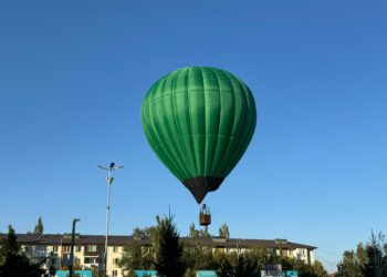 Қонаевта референдум қарсаңында әуе шары көтерілді