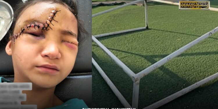 Футбольные ворота упали на школьницу в Актау: девочка в тяжелом состоянии