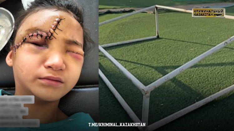 Футбольные ворота упали на школьницу в Актау: девочка в тяжелом состоянии