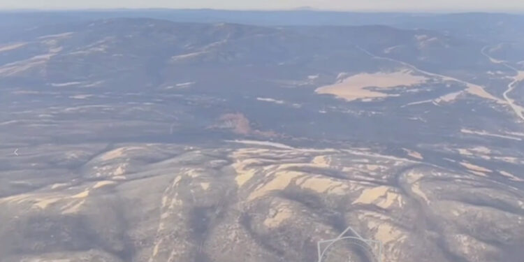МЧС опубликовали видео масштаба пожара в Карагандинской области