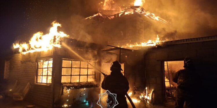 Дача горела в Актюбинской области