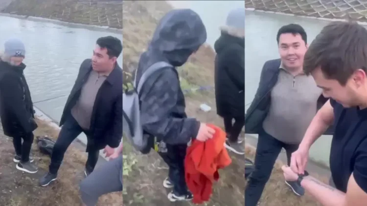 «Хотел руки помыть»: прохожие вытащили из реки двух детей в Астане