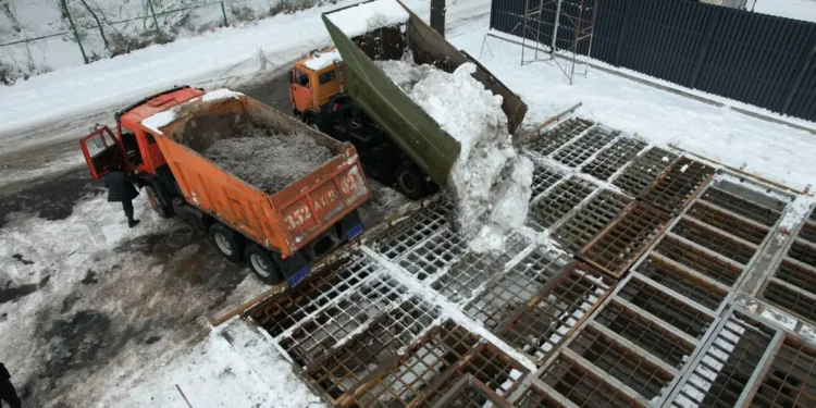 Алматыда алғашқы қар еріту пункті іске қосылды