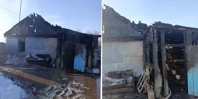 Павлодар облысында қарт кісі үйімен бірге өртеніп кетті