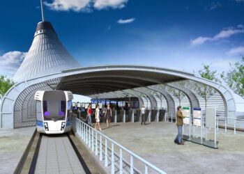 Астана LRT бір станциясы толық салынып бітті