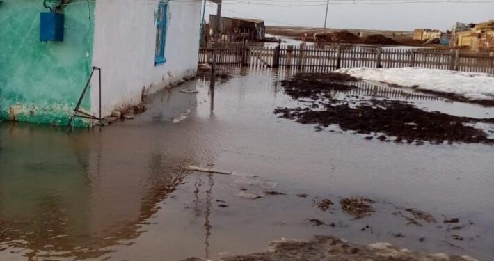 В Алматинской области река вышла из берегов, подтопив дворы и медицинский центр