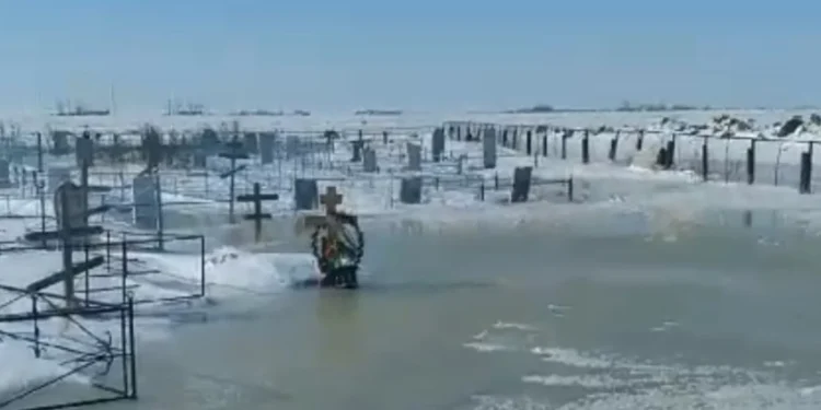 Қостанай облысында зират су астында қалды