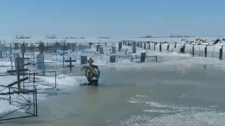 Қостанай облысында зират су астында қалды