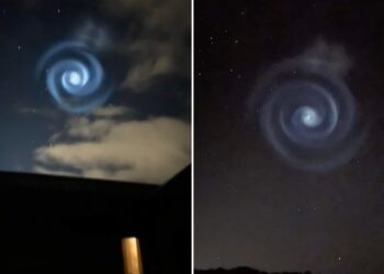 Еуропа аспанында жұмбақ спиральдар пайда болды