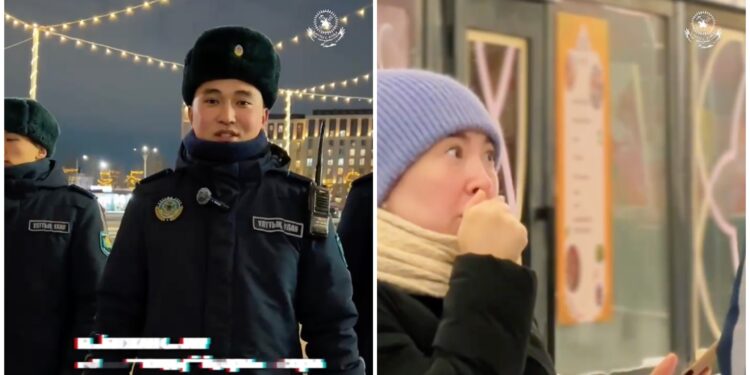 В Астане нацгвардейцы разыграли женщин перед 8 Марта