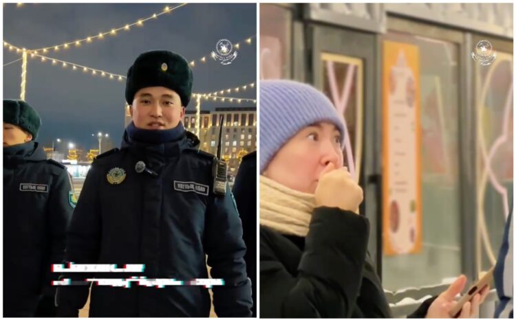 В Астане нацгвардейцы разыграли женщин перед 8 Марта