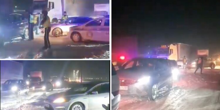 Сильный буран в Карагандинской области: более 550 автомобилей застряли на трассах