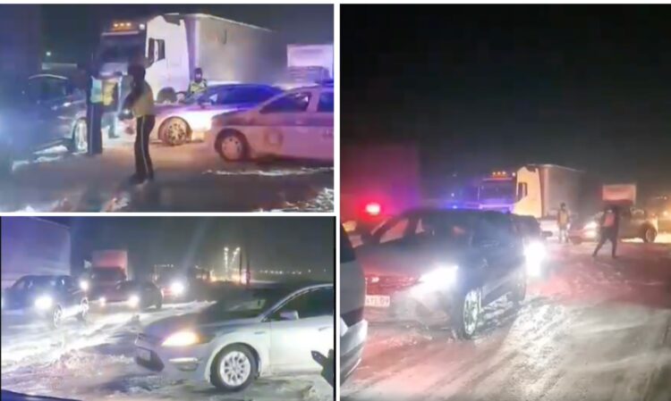 Сильный буран в Карагандинской области: более 550 автомобилей застряли на трассах