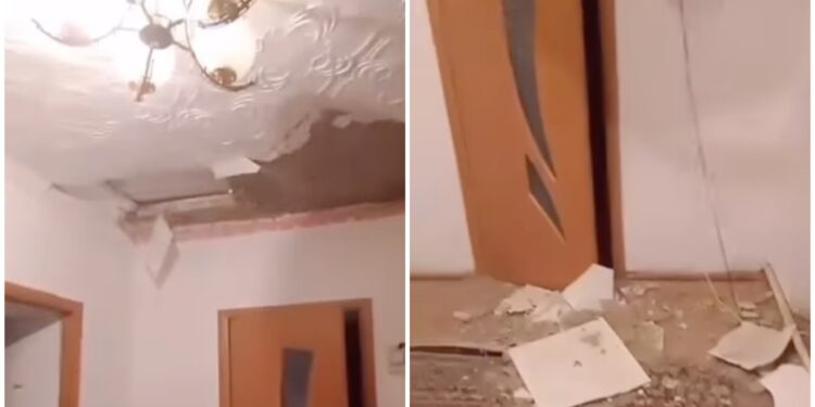 Кадрами, снятыми во время землетрясения, поделились жители Мерке