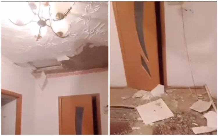 Кадрами, снятыми во время землетрясения, поделились жители Мерке