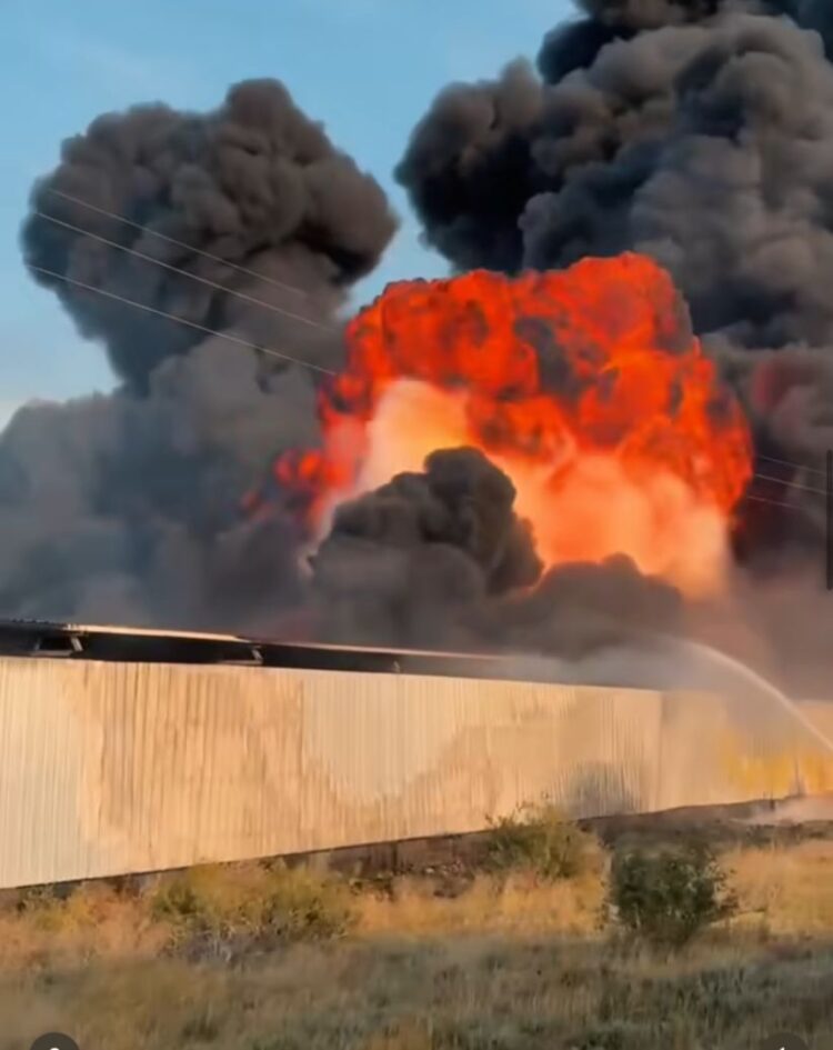 Талдықорғанда өнеркәсіп аймағында ірі өрт шықты