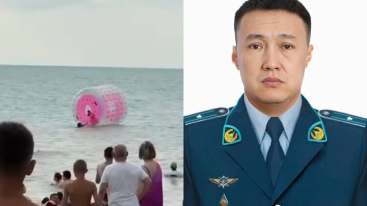 На Алаколе полицей спас ребенка от унесенного ветром аттракциона