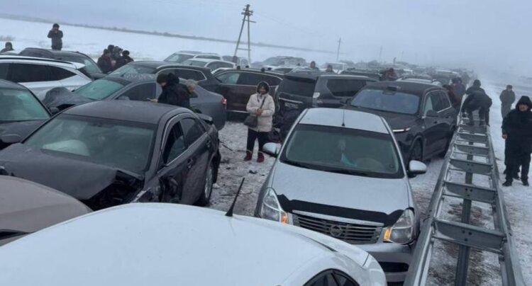 Астанадан Щучинскке бағыт алған тасжолда 95 көлік соқтығысқан: кінәлілер әлі анықталған жоқ