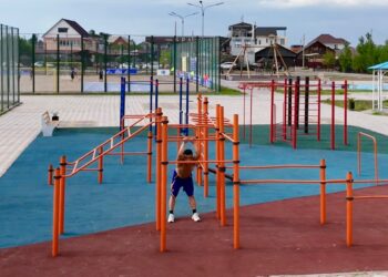 Қонаевта жағажай спорт алаңы жаңартылды