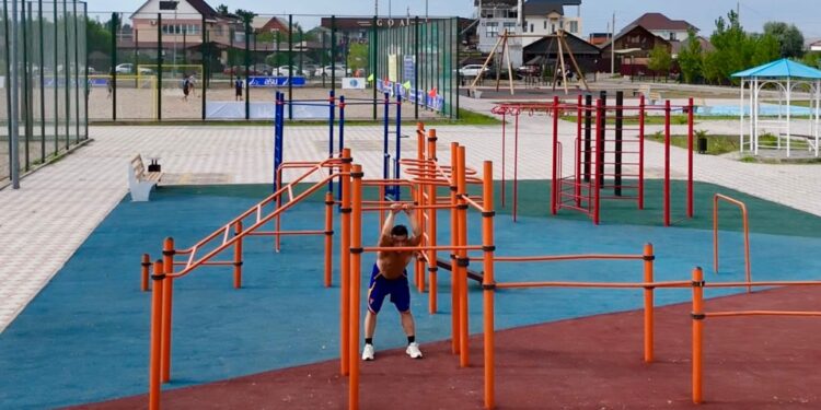 Қонаевта жағажай спорт алаңы жаңартылды