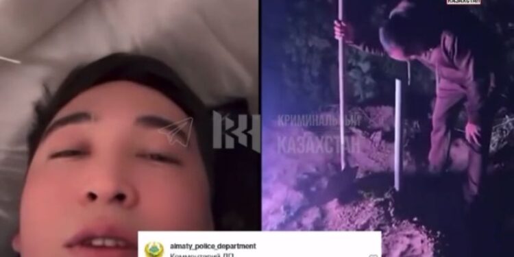Алматыда блогер «хайп» үшін өзін тірідей көміп тастады, істі полиция тексеруде