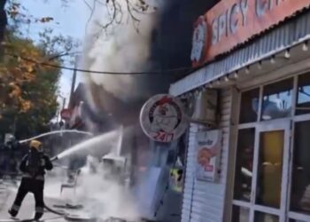 Алматының орталығында кафе өртенді — зардап шеккендер жоқ