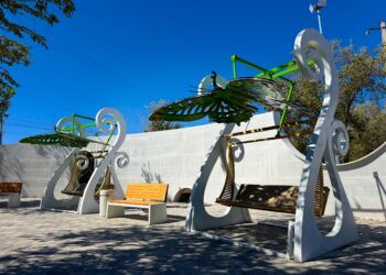 В Конаеве благоустроили новый сквер для семейного отдыха