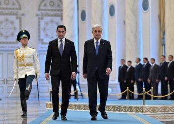 Токаев встретил в Акорде президента Туркменистана Сердара Бердымухамедова