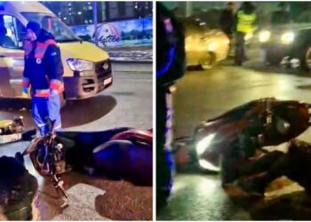 В Актобе подростки попали в ДТП на мопеде