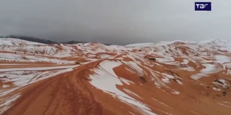 Зима в Северной Африке: горы Атласа и край Сахары засыпало снегом